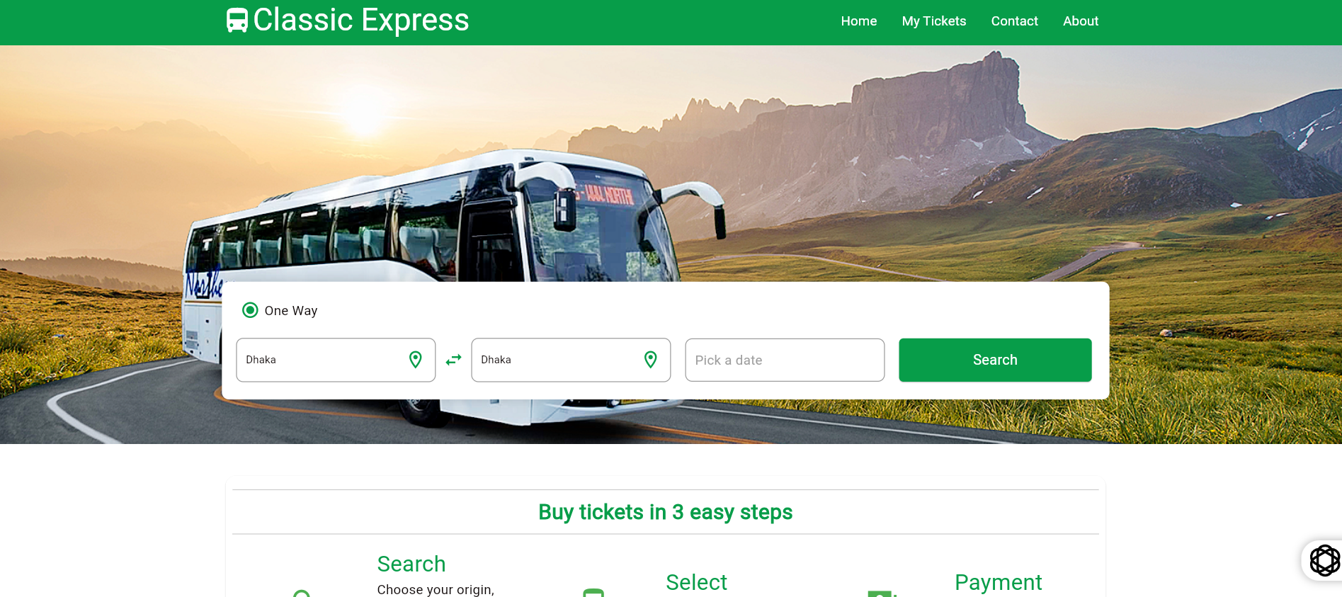Classic Online BUS Booking System
